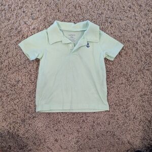 Carter's Mint Green Polo with Anchor Detail 9 Month
